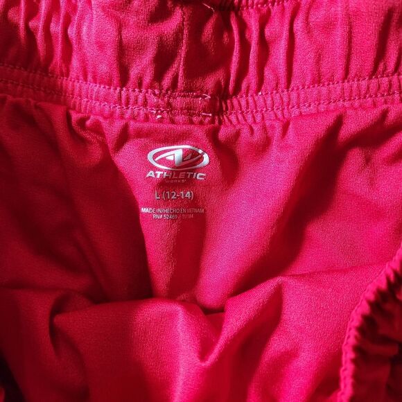 2 Pair Womens Shorts Size Large Athletic Lounge Wear Black Red Pockets - Picture 4 of 6